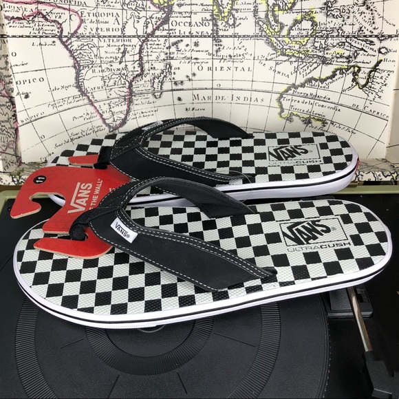 vans sandals checkered